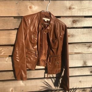 New York & Co Brown Leather Jacket